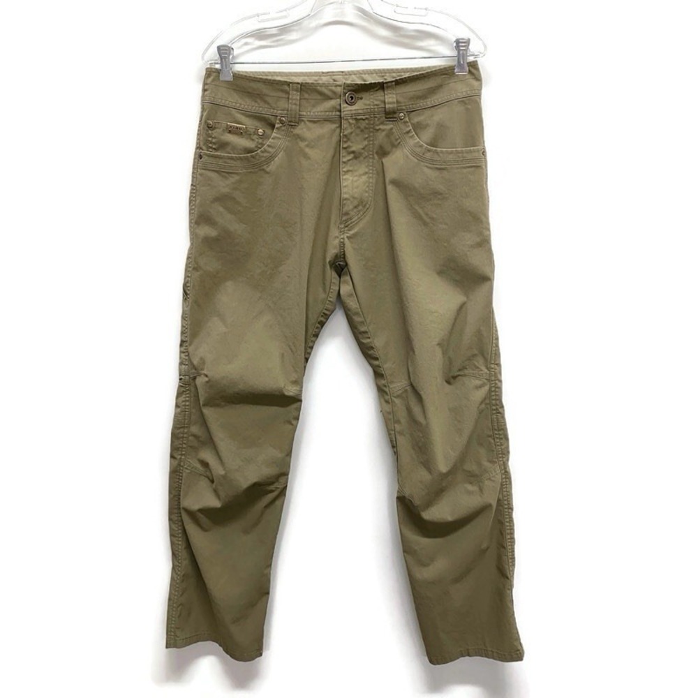Kuhl Revolvr Pant Mens 32x29 Dark Khaki Vintage Patina Dye Hiking Pants Gorpcore